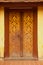 Door of entrance to church at Si Saket Temple in Vientiane ,Laos.