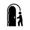 Door, entry, in icon