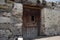 Door in a farm in the mountains of southtyrol italy. rural life