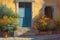 Door of France canvas print, arts & crafts, rustic core, decorative paintings