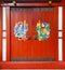 Door gods (mÃ©nshÃ©n) on red doors in China