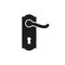 Door handle icon. The keyhole. Simple flat vector illustration on a white background