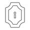 Door handle  outline icon. Vector illustration doorknob on white background. Isolated outline illustration icon of