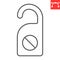 Door hanger line icon