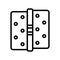 door hinges line icon  illustration