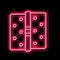 door hinges neon glow icon illustration