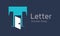 A door inside the letter T, real estate Letter Design template, custom professional logo design