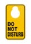 Door knob hangers - do not disturb