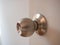 Door knob,On wood white door,Material Stainless,Beautiful lighting,Sunlight,Security lock,Closeup detail