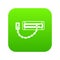 Door latch icon green vector