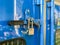 Door lock of the blue container