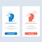 Door, Mind, Negative, Out, Release  Blue and Red Download and Buy Now web Widget Card Template