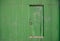 Door on a old green shed