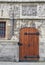 Door of an old house in the center of Gent