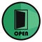 The door open logo logo
