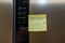 On the door of the refrigerator is glued sticker with a reminder Do not eat.