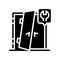 door repairs glyph icon vector illustration