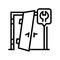 door repairs line icon vector illustration