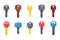 Door security key vector isolated icon.