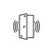 Door sensor alarm line icon