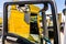 Door and side mirror of MAN Trucks Brand Semi Tractor