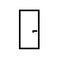 Door simple rectangular shape outlined construction part symbol icon