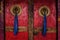 Door of Spituk monastery. Ladakh, India