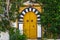 Door on the street of charming coastal town Sidi Bou Said close to Tunis capital
