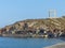 Door of the temple of Apollo at Naxos in the Cyclades Islands in Greece.