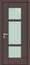 Door texture, dark brown color with glass, for modern interior  3D render