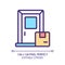 Door to door delivery pixel perfect RGB color icon