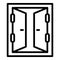 The door to the shed icon, outline style