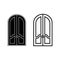 Door vector icon set. entry illustration sign collection. room symbol. exit logo.
