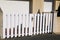 Door white steel home gate classic style double portal of suburbs house