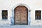 Door and windows of italian church