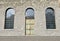 Door and windows of restored former factory.