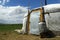 Door of yurt , in the grassland of Mongolia