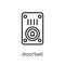 Doorbell icon. Trendy modern flat linear vector Doorbell icon on