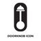 Doorknob icon vector isolated on white background, logo concept