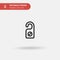Doorknob Simple  icon. Illustration symbol design template for web mobile UI element. Perfect color modern pictogram on