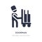 doorman icon on white background. Simple element illustration from Transportation concept