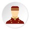 Doorman in red uniform icon circle