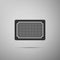 Doormat icon isolated on grey background. Welcome mat sign