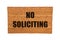 Doormat with no soliciting text