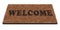 Doormat with text Welcome