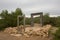 The doors of Llentia on the island of Ibiza