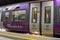 Doors to the Heathrow Express train at Heathrow Airport