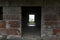 Doorway in a derelict building at Black Palace complex