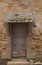 Doorway with flood defence sand bags