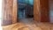 Doorway inside a sandfilled house at the ghost town of Kolmanskop, Namibia